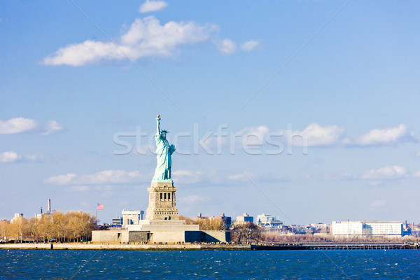 Foto stock: Libertad · isla · estatua · Nueva · York · EUA