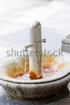 boiling spring in Mlynska Colonnade, Karlovy Vary (Carlsbad), Cz Stock photo © phbcz