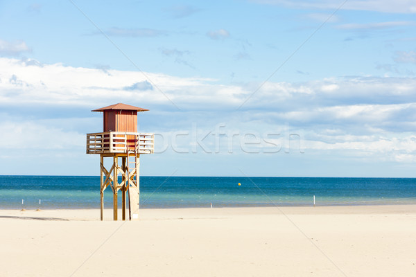 спасатель кабины пляж морем путешествия Европа Сток-фото © phbcz
