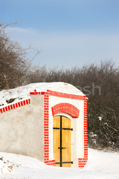 ワイン貯蔵室 チェコ共和国 建物 雪 冬 アーキテクチャ ストックフォト © phbcz