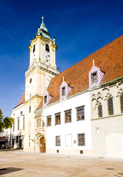 Oude binnenstad hal Bratislava Slowakije gebouwen architectuur Stockfoto © phbcz
