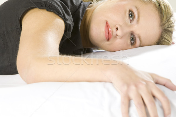 portrat of lying woman Stock photo © phbcz