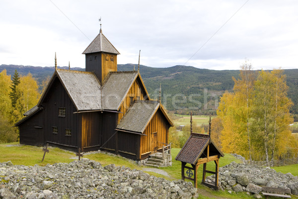 Noruega edifício viajar outono arquitetura história Foto stock © phbcz