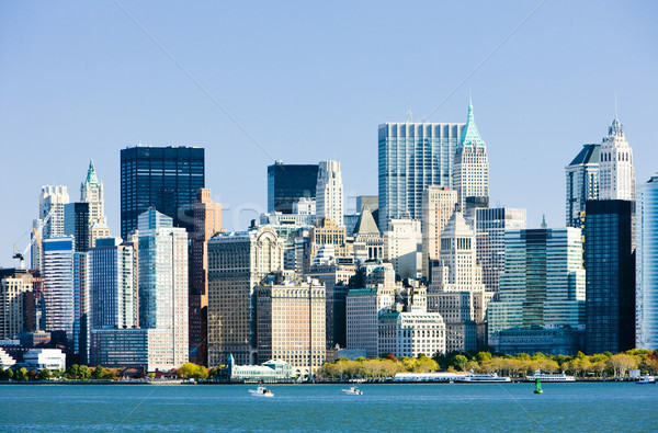 Manhattan New York City USA Wasser Reise Gebäude Stock foto © phbcz