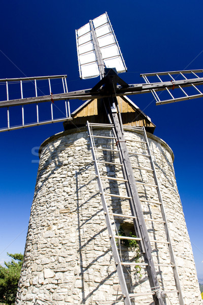 windmill, Montfuron, Provence, France Stock photo © phbcz