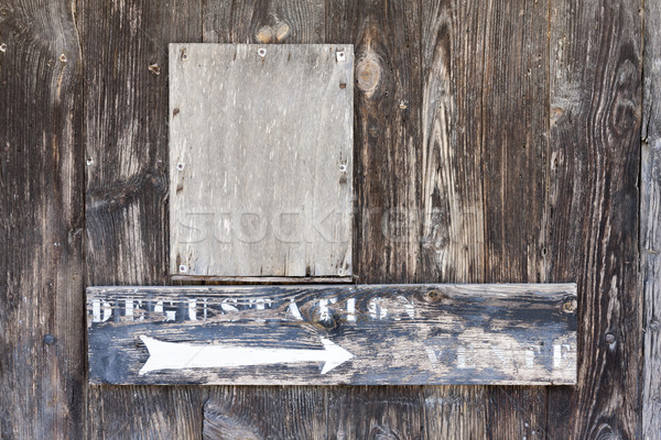 Felirat borkóstolás Franciaország fa nyíl kívül Stock fotó © phbcz