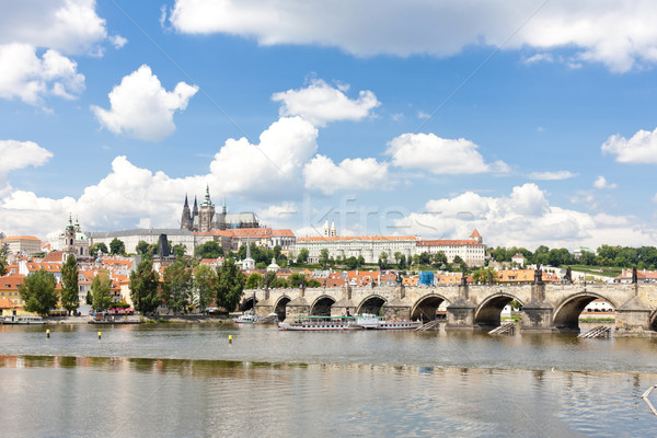 Hradcany with Charles bridge, Prague, Czech Republic Stock photo © phbcz