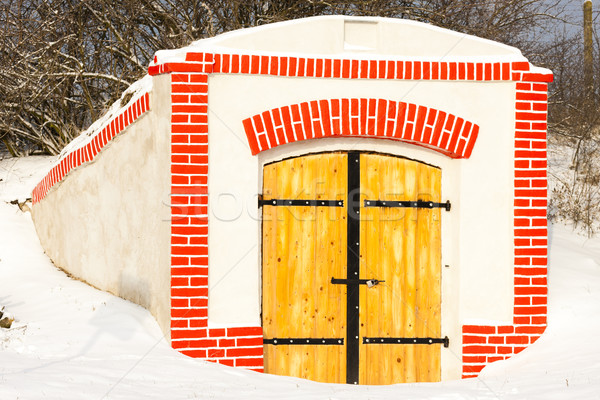 Cave à vin République tchèque bâtiment neige hiver architecture [[stock_photo]] © phbcz