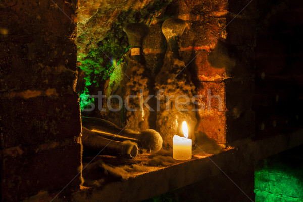 酒 存檔 酒窖 地區 斯洛伐克 蠟燭 商業照片 © phbcz