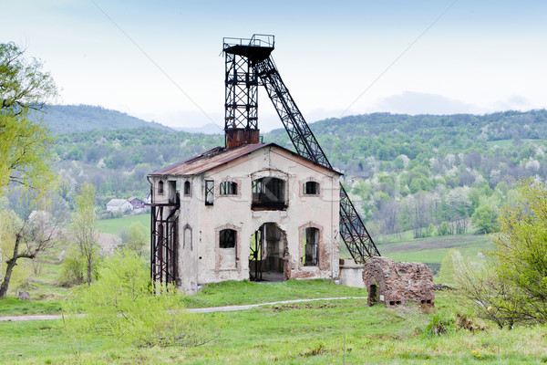 old mining tower near Resavica, Serbia Stock photo © phbcz