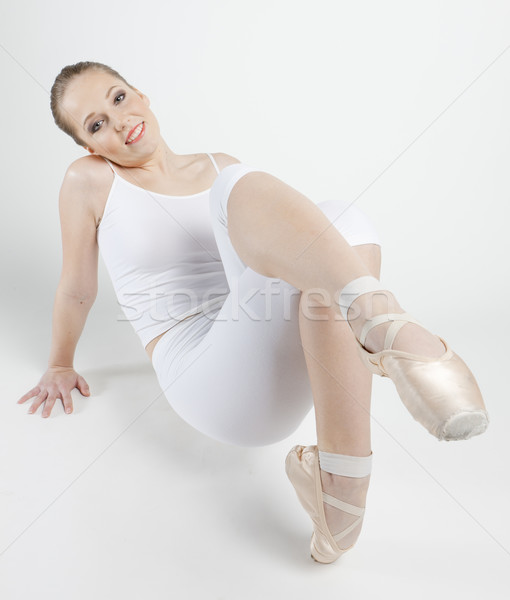 Stock foto: Ballett-Tänzerin · Frauen · Ballett · jungen · Ausbildung · weiß