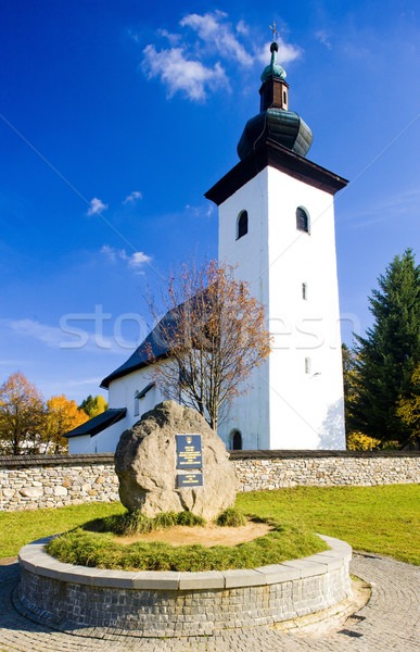 Kremnicke bane - geographica center of Europe, Slovakia Stock photo © phbcz