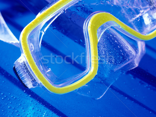 Сток-фото: дайвинг · темные · очки · воды · спортивных · синий · капли