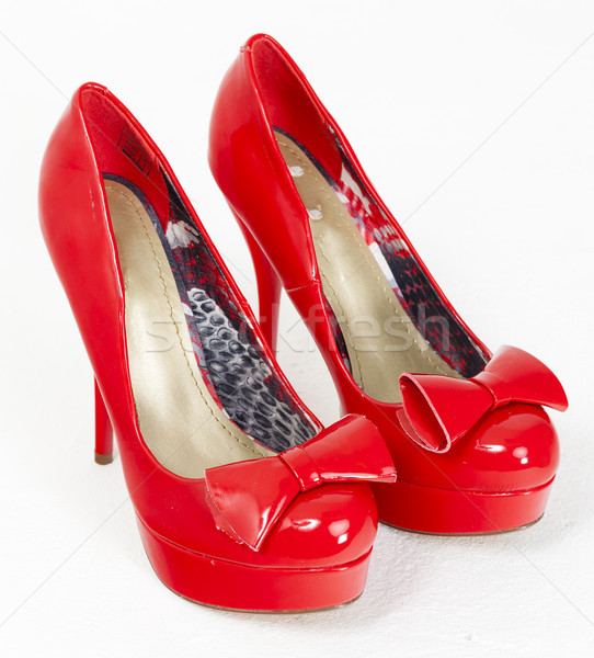 [[stock_photo]]: Mode · plate-forme · rouge · chaussures · style · objet