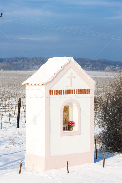 折磨 捷克共和國 雪 冬天 建築 葡萄園 商業照片 © phbcz