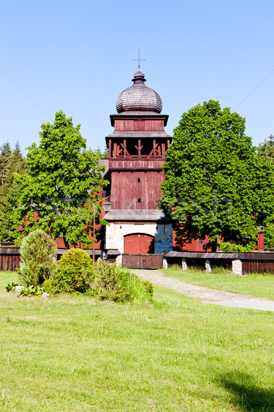 wooden church of Holy Cross, Lazisko, Slovakia Stock photo © phbcz