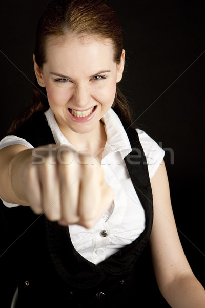 Portré üzletasszony üzlet nő kéz munka Stock fotó © phbcz