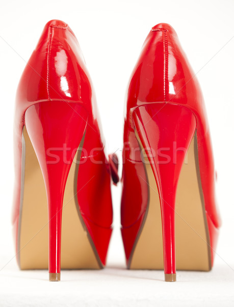 Kırmızı ayakkabı stil nesne çift simge Stok fotoğraf © phbcz