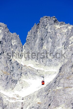 [[stock_photo]]: Câble · voiture · pic · élevé · Slovaquie · Europe