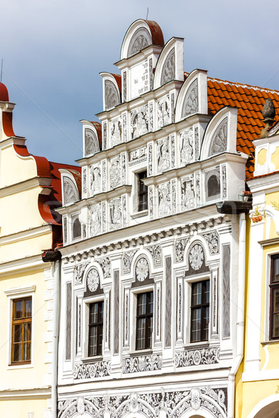 renaissance houses in Telc, Czech Republic Stock photo © phbcz