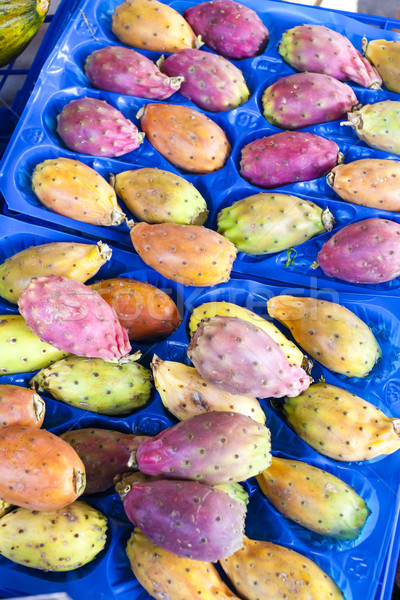 prickly pears cactus fruit, market in Forcalquier, Provence, Fra Stock photo © phbcz