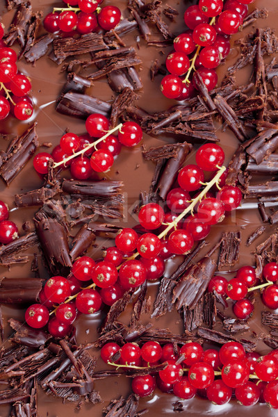 Foto d'archivio: Rosso · ribes · cioccolato · alimentare · dessert · rosolare