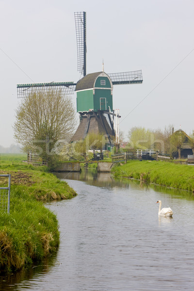 Moinho de vento Holanda água viajar arquitetura moinho Foto stock © phbcz