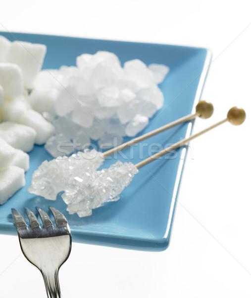 Stock photo: plate with sugar