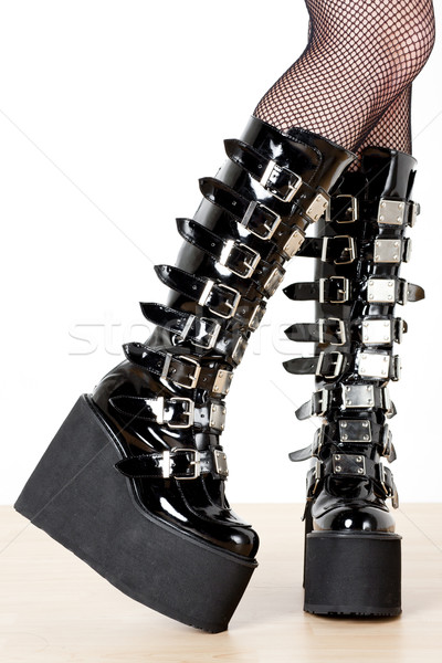 Szczegół stałego kobieta ekstrawagancki buty Zdjęcia stock © phbcz