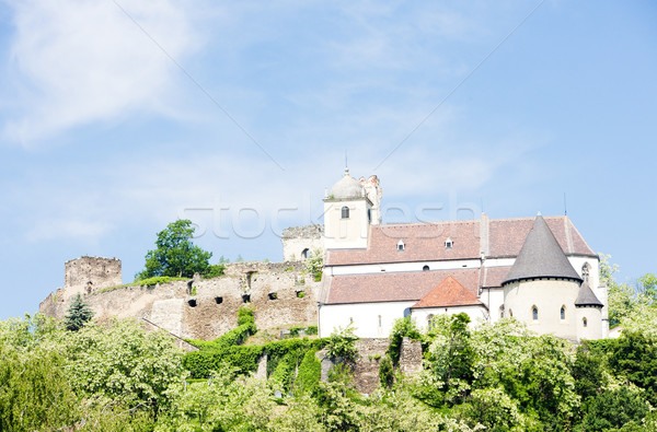 Ruinen Burg senken Österreich Gebäude Architektur Stock foto © phbcz