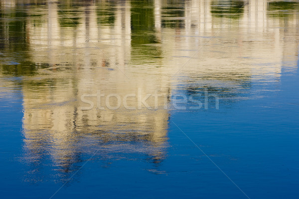 reflection in Loire River, Chateau de Saumur, Pays-de-la-Loire,  Stock photo © phbcz