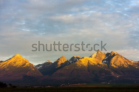 Szczyt wysoki krajobraz Europie panoramiczny ciszy Zdjęcia stock © phbcz