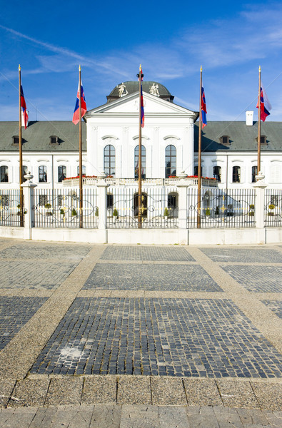 Präsidentschaftswahlen Residenz Palast Platz Bratislava Slowakei Stock foto © phbcz