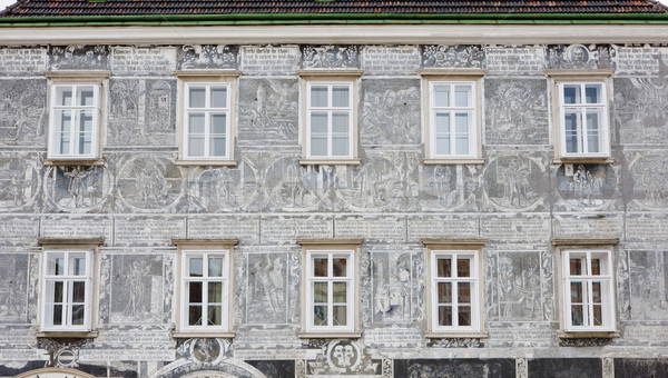 detail of renaissance house, Retz, Lower Austria, Austria Stock photo © phbcz