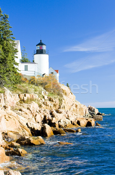 Basse port phare Maine USA bâtiment Photo stock © phbcz