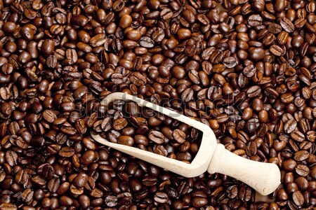 Imagine de stoc: Ceaşcă · cafea · boabe · de · cafea · maro