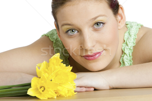 商業照片: 肖像 · 女子 · 水仙 · 花 · 花卉 · 年輕