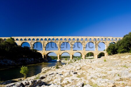 gothic aqueduct, Morella, Comunidad Valenciana, Spain Stock photo © phbcz