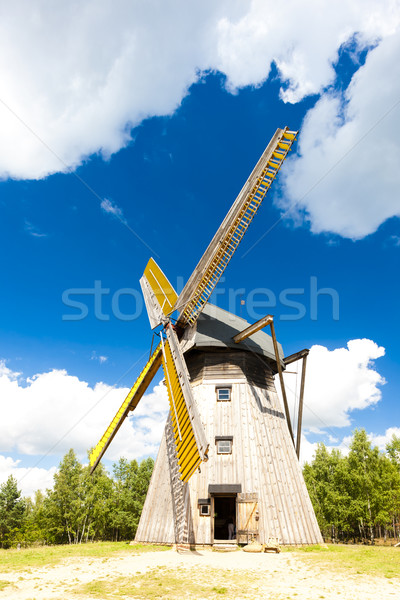windmill, Kaszubski ethnographic park in Wdzydzki Park Krajobraz Stock photo © phbcz