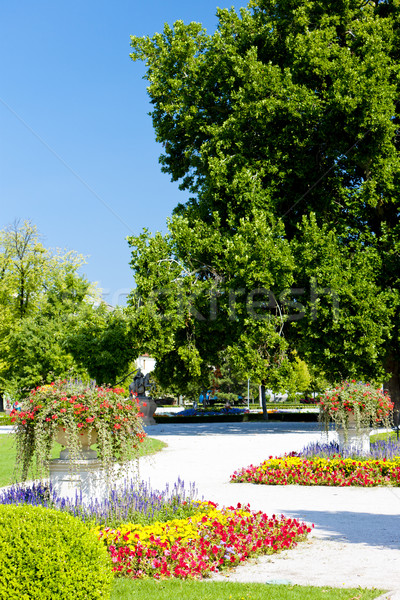 Stok fotoğraf: Bahçe · saray · Bratislava · Slovakya · çiçekler