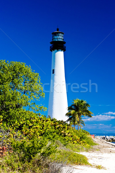 Cape Florida Lighthouse, Key Biscayne, Miami, Florida, USA Stock photo © phbcz