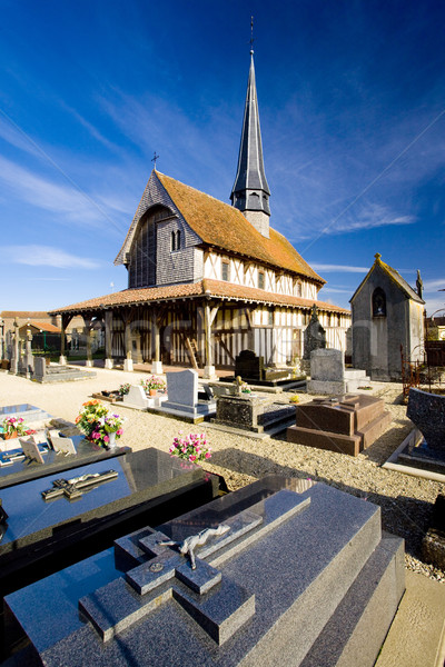 Stock photo: church in Bailly-le-Franc, Champagne, France