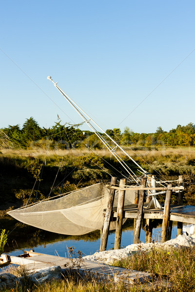 Visnet eiland Frankrijk vissen Stockfoto © phbcz