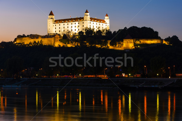 Братислава замок ночь Словакия город путешествия Сток-фото © phbcz
