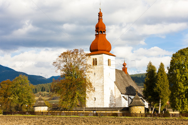 Kilise Slovakya mimari Avrupa açık havada işaret Stok fotoğraf © phbcz