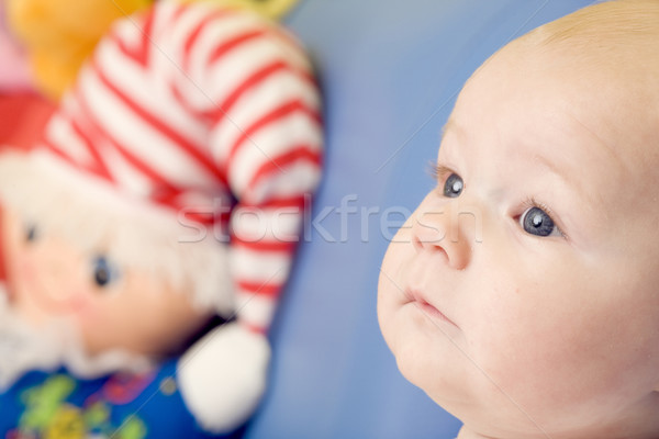 Retrato bebé juguete ninos nino seguridad Foto stock © phbcz