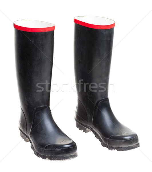 Siyah ayakkabı stil koruma bot çizme Stok fotoğraf © phbcz
