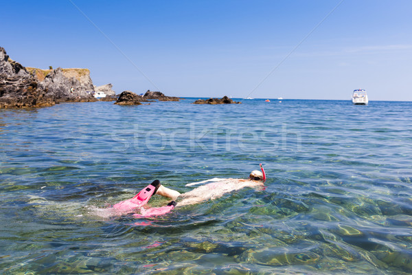 Mediterráneo mar Francia mujer verano Foto stock © phbcz