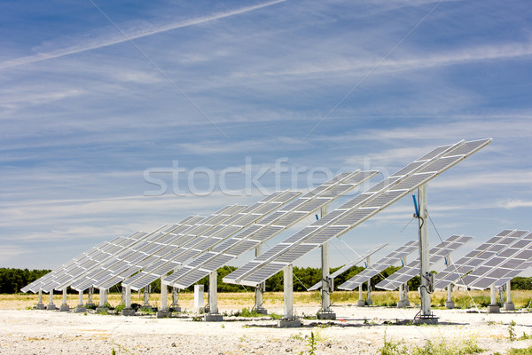 solar panels, Castile and Leon, Spain Stock photo © phbcz