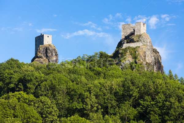 Ruinen Burg Tschechische Republik Gebäude Reise Architektur Stock foto © phbcz